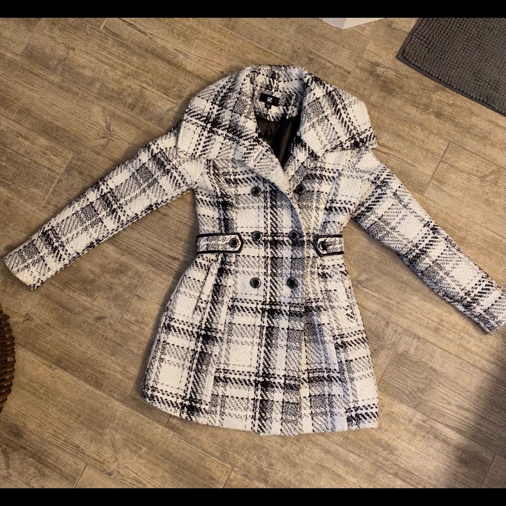 Black and white coat